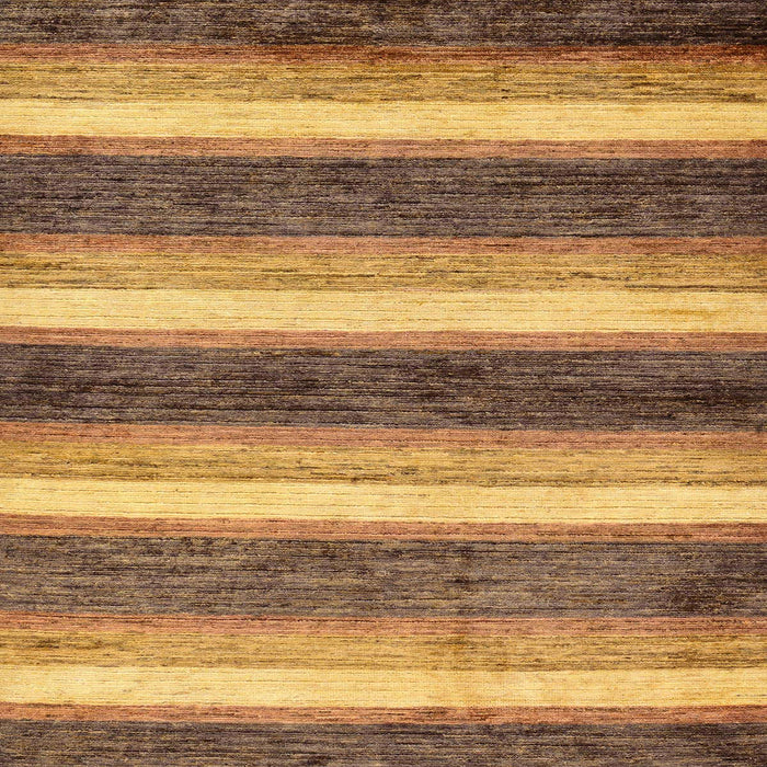 Square Machine Washable Abstract Saddle Brown Rug, wshabs59