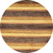 Round Abstract Saddle Brown Modern Rug, abs59