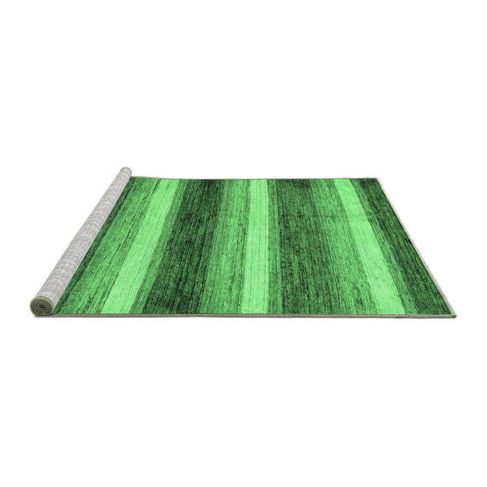 Sideview of Machine Washable Abstract Emerald Green Modern Area Rugs, wshabs59emgrn