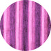 Round Abstract Purple Modern Rug, abs59pur