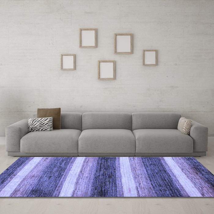 Machine Washable Abstract Blue Modern Rug in a Living Room, wshabs59blu