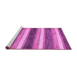 Sideview of Machine Washable Abstract Purple Modern Area Rugs, wshabs59pur