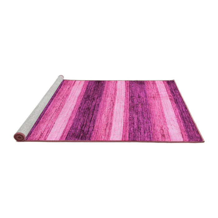 Sideview of Machine Washable Abstract Pink Modern Rug, wshabs59pnk