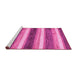 Sideview of Machine Washable Abstract Pink Modern Rug, wshabs59pnk