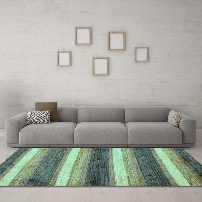 Machine Washable Abstract Light Blue Modern Rug in a Living Room, wshabs59lblu