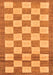 Machine Washable Checkered Orange Modern Area Rugs, wshabs5org