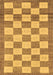 Machine Washable Checkered Brown Modern Rug, wshabs5brn
