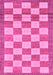 Checkered Pink Modern Rug, abs5pnk