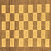 Square Checkered Brown Modern Rug, abs5brn