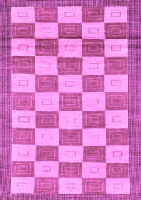 Checkered Purple Modern Rug, abs5pur