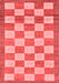 Checkered Red Modern Area Rugs