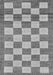 Machine Washable Checkered Gray Modern Rug, wshabs5gry
