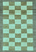 Checkered Light Blue Modern Rug, abs5lblu