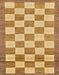 Abstract Orange Checkered Rug, abs5