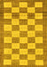 Checkered Yellow Modern Rug, abs5yw