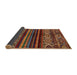 Sideview of Abstract Saffron Red Modern Rug, abs600