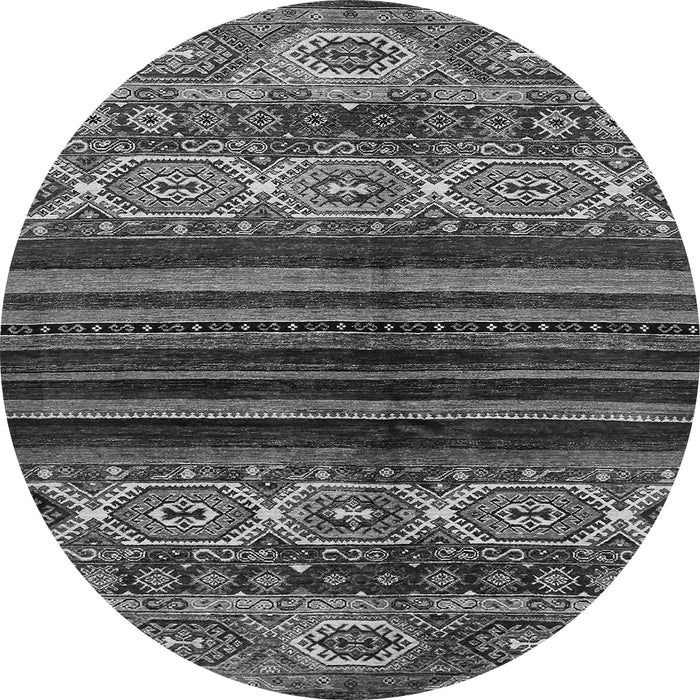 Round Abstract Gray Modern Rug, abs600gry