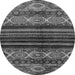 Round Abstract Gray Modern Rug, abs600gry