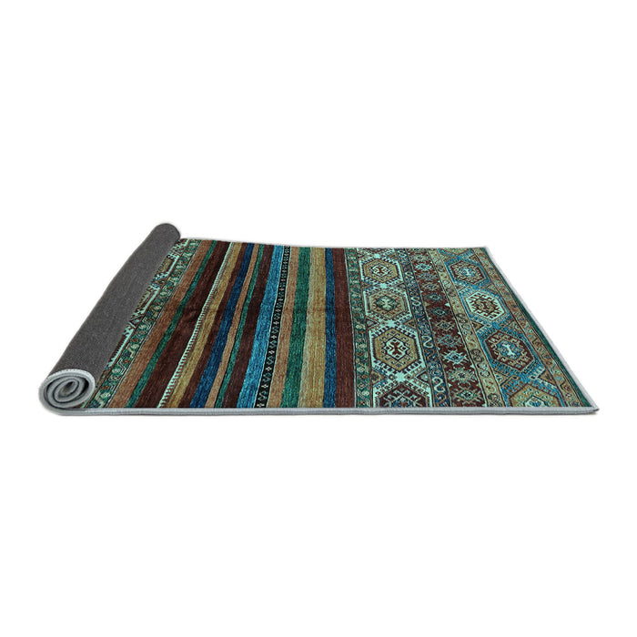 Sideview of Abstract Light Blue Modern Rug, abs600lblu