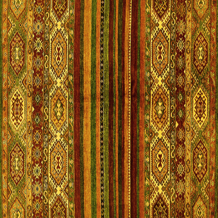 Square Abstract Yellow Modern Rug, abs600yw
