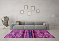 Machine Washable Abstract Purple Modern Rug, wshabs600pur