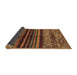 Sideview of Abstract Brown Modern Rug, abs600brn