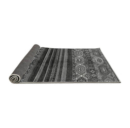 Sideview of Abstract Gray Modern Rug, abs600gry