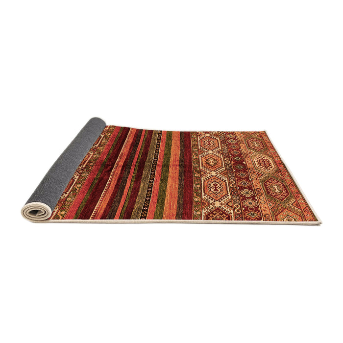 Sideview of Abstract Orange Modern Rug, abs600org