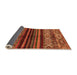 Sideview of Abstract Orange Modern Rug, abs600org