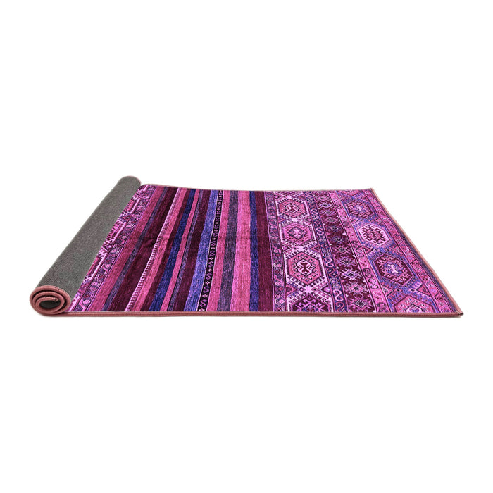 Sideview of Abstract Purple Modern Rug, abs600pur