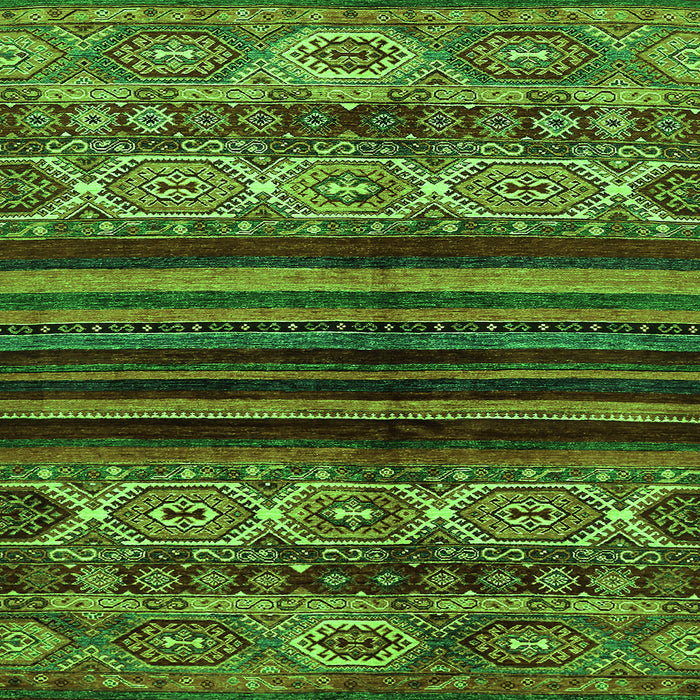 Square Abstract Green Modern Rug, abs600grn