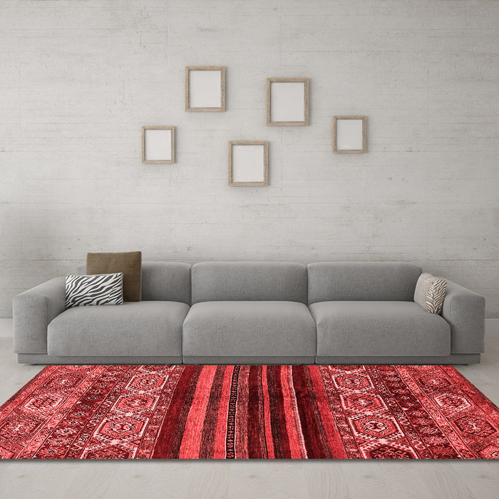 Modern Red Washable Rugs