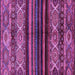 Square Machine Washable Abstract Purple Modern Area Rugs, wshabs600pur