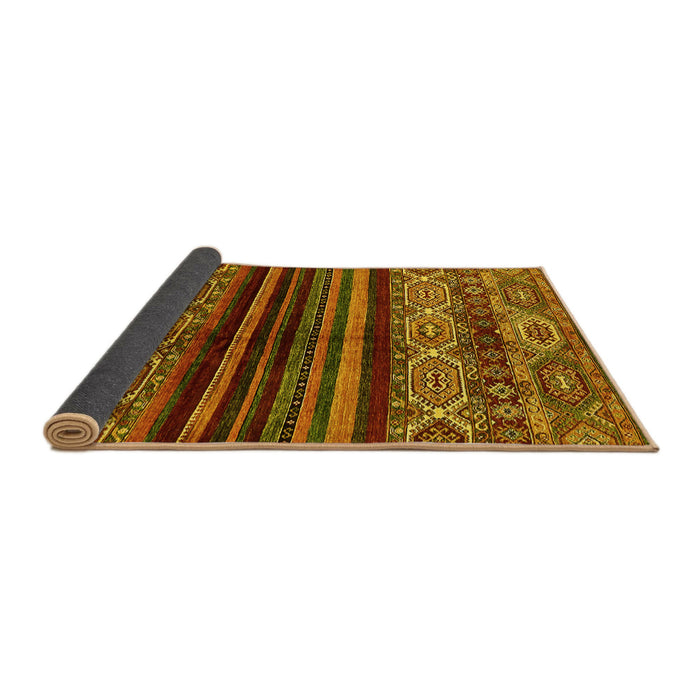 Sideview of Abstract Yellow Modern Rug, abs600yw