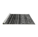 Sideview of Machine Washable Abstract Gray Modern Rug, wshabs600gry