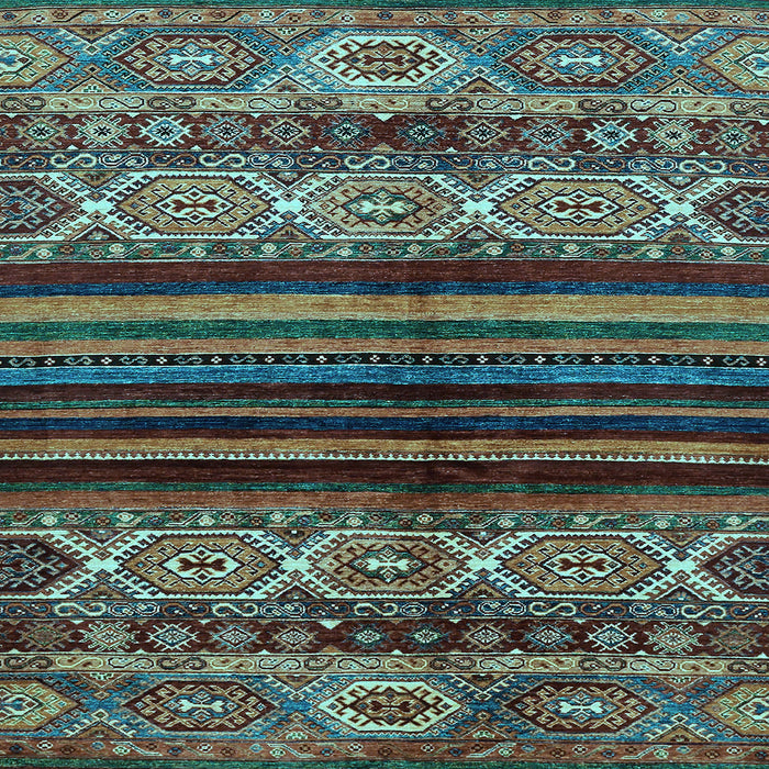 Square Abstract Light Blue Modern Rug, abs600lblu