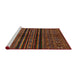 Sideview of Machine Washable Abstract Light Brown Rug, wshabs601