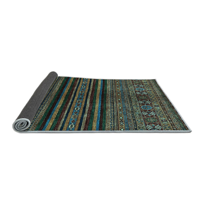 Sideview of Abstract Light Blue Modern Rug, abs601lblu