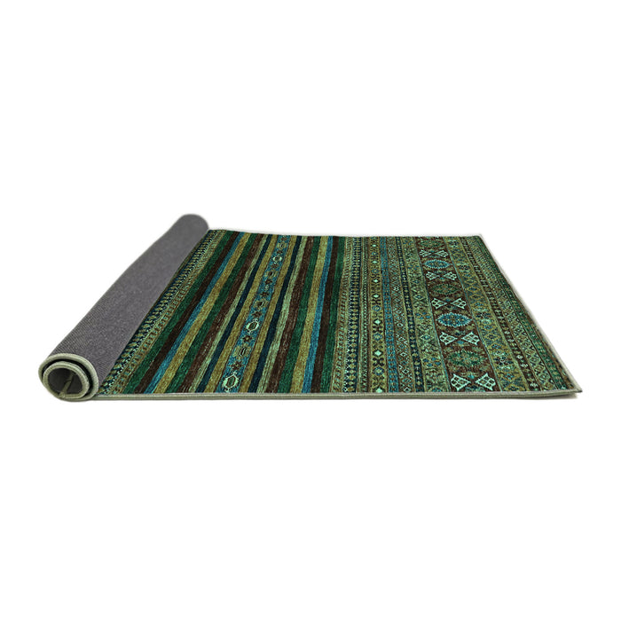 Sideview of Abstract Turquoise Modern Rug, abs601turq