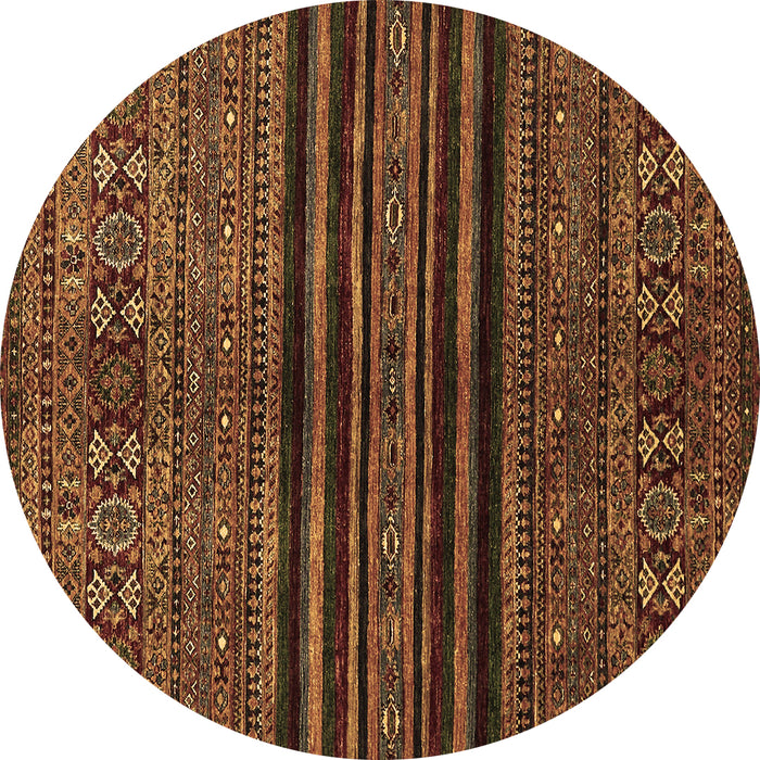 Round Machine Washable Abstract Brown Modern Rug, wshabs601brn