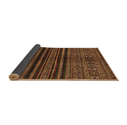 Sideview of Abstract Brown Modern Rug, abs601brn