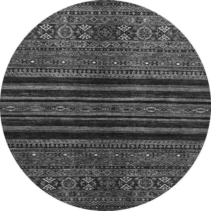 Round Abstract Gray Modern Rug, abs601gry
