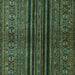 Square Machine Washable Abstract Turquoise Modern Area Rugs, wshabs601turq