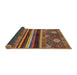 Sideview of Abstract Saffron Red Modern Rug, abs602