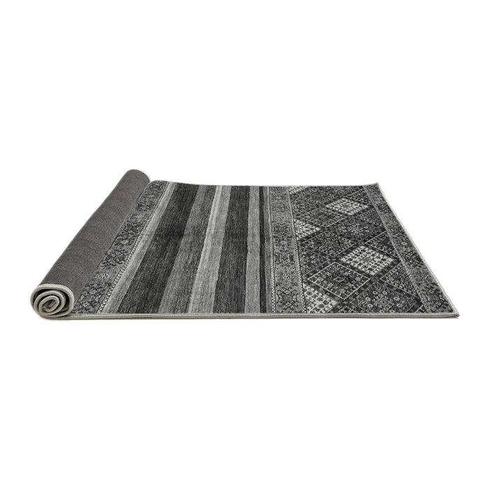 Sideview of Abstract Gray Modern Rug, abs602gry