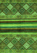 Machine Washable Abstract Green Modern Area Rugs, wshabs602grn