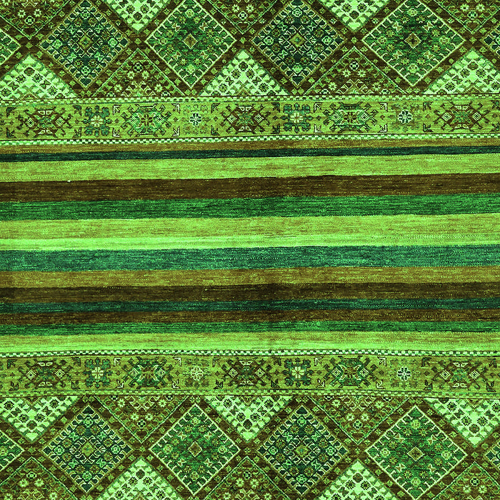 Machine Washable Abstract Green Modern Area Rugs, wshabs602grn