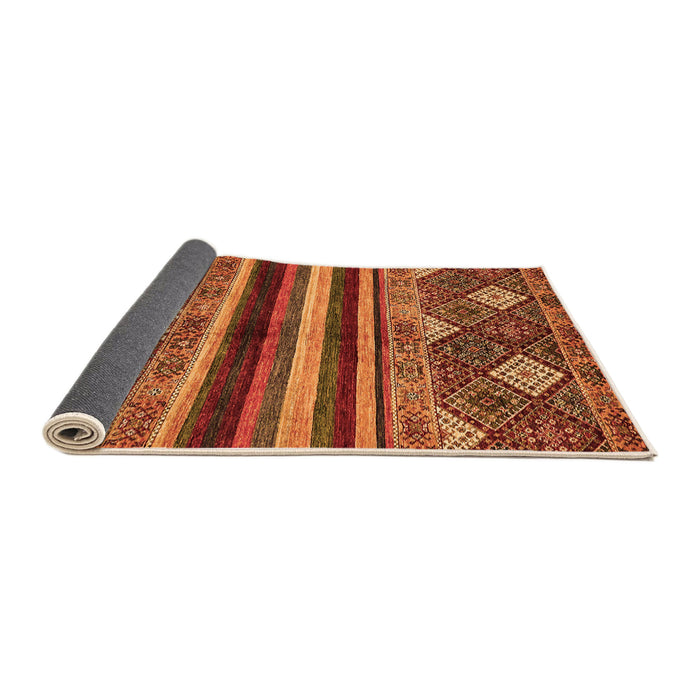 Sideview of Abstract Orange Modern Rug, abs602org