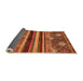 Sideview of Abstract Orange Modern Rug, abs602org