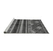 Sideview of Machine Washable Abstract Gray Modern Rug, wshabs602gry